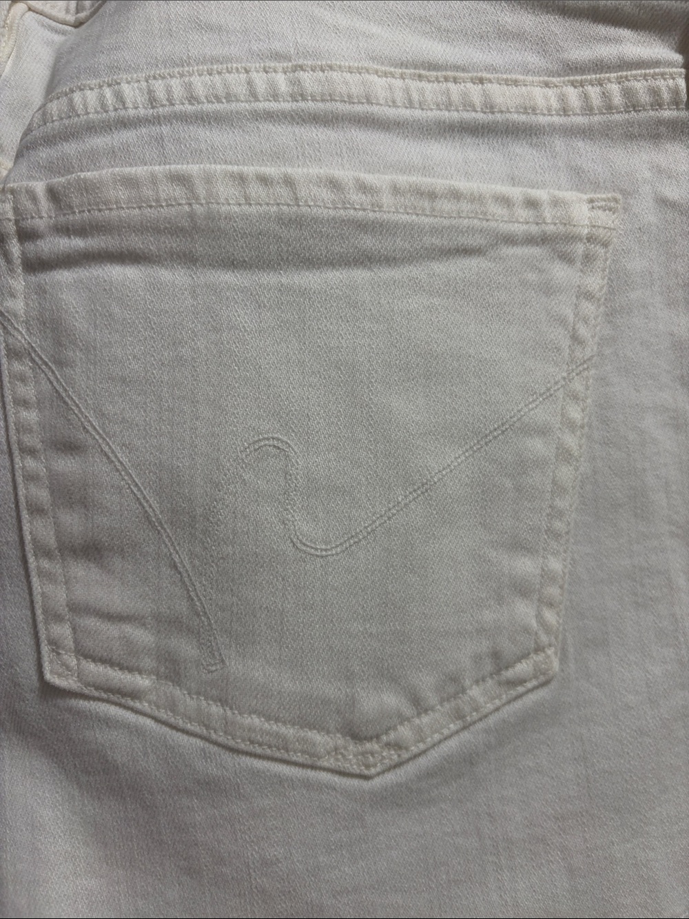 Citizens Of Humanity White Denim Frayed Cutoff Shorts sz 30 - Picture 5 of 8